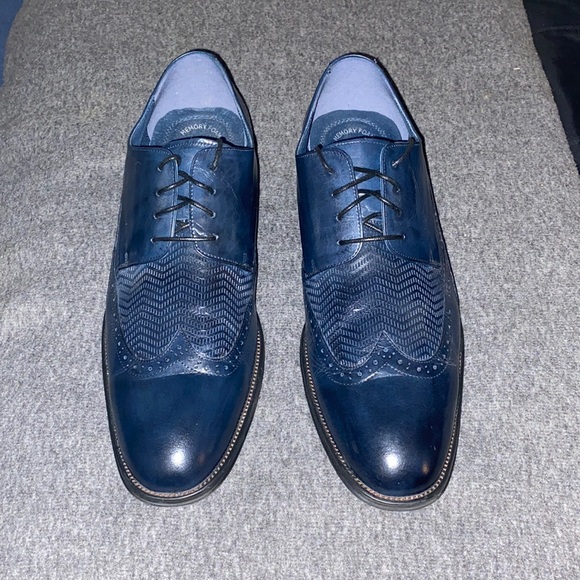 Stacy Adams Oxford Blue Wingtip New 